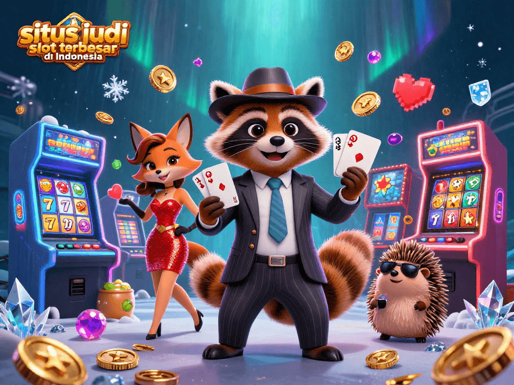 Menangkan pengalaman bermain di situs judi slot terbesar di Indonesia dengan ilustrasi kasino menarik yang penuh warna.