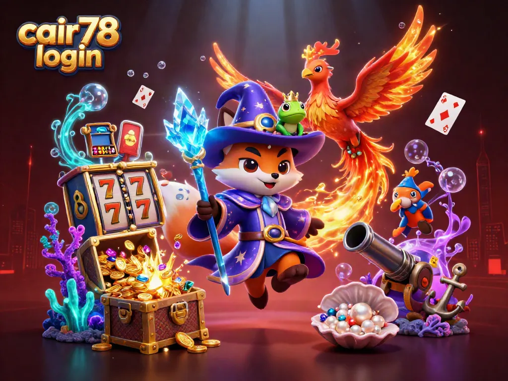 Gambarlah cair78 login saat bermain slot dengan sambaran cahaya dan koin berkilauan.