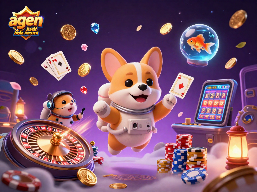 Immerse in the excitement of agen judi bola resmi with colorful casino visuals and dynamic game elements.