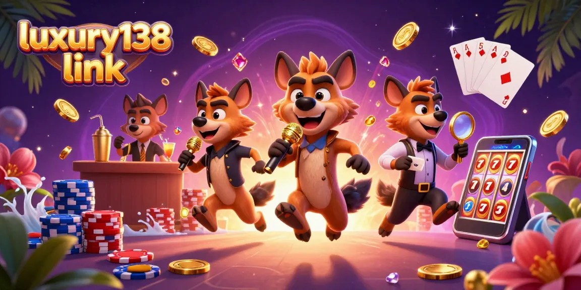 Experience thrilling moments with luxury138 link as hyena characters run a vibrant comedy casino club.