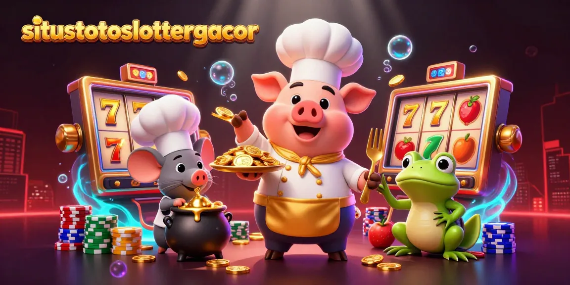 Experience thrilling gameplay with situstotoslottergacor, featuring 3D characters and rich casino elements in vibrant colors.