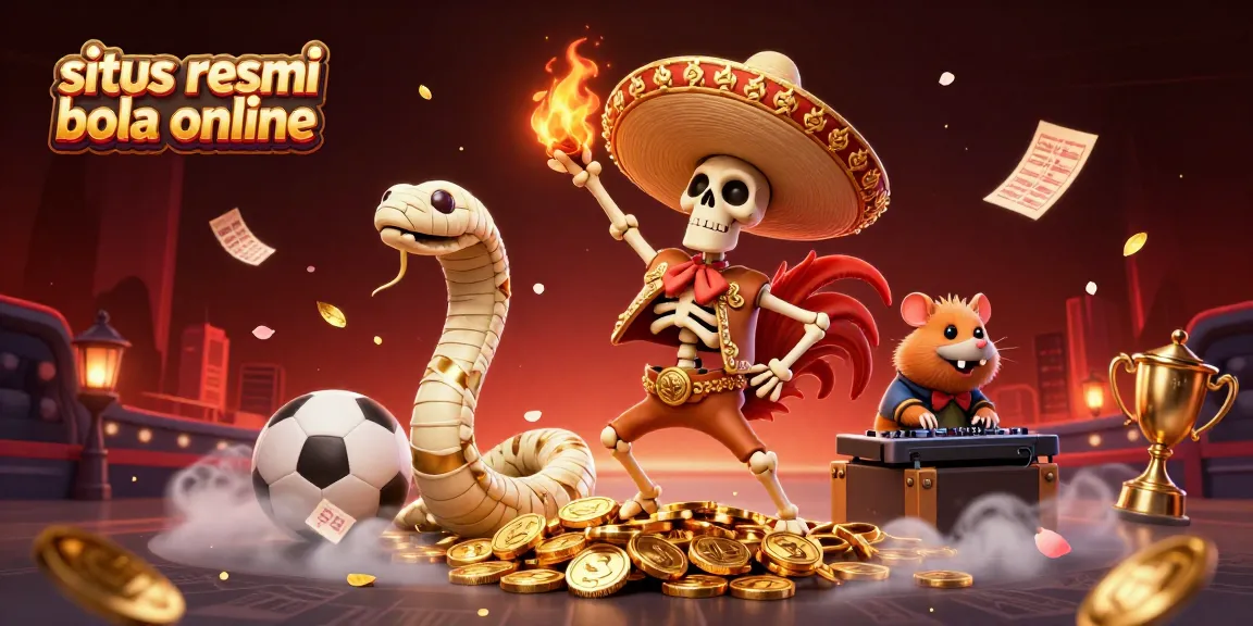 Engage in thrilling moments at situs resmi bola online with a vibrant cartoon scene of celebratory characters and dynamic sports elements.