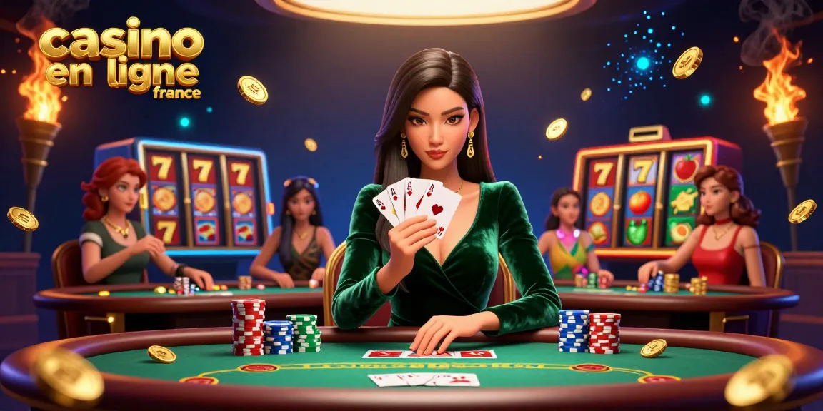 Découvrez une expérience de jeu palpitante au casino en ligne France avec une magnifique illustration de poker.