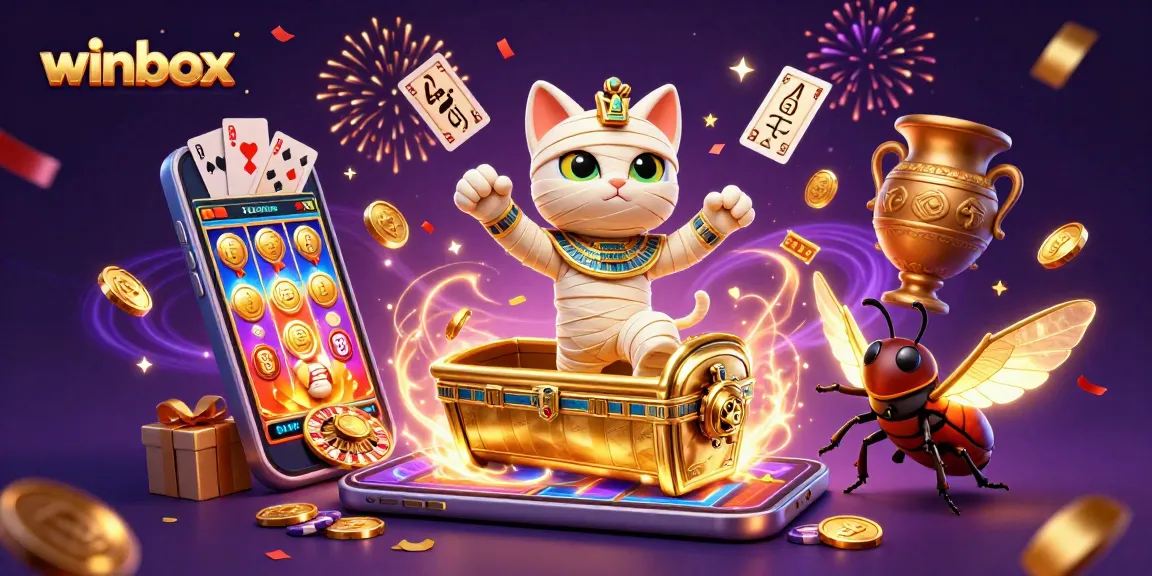 Engage in thrilling gameplay at winbox's pyramid casino with our animated Egyptian characters in action.
