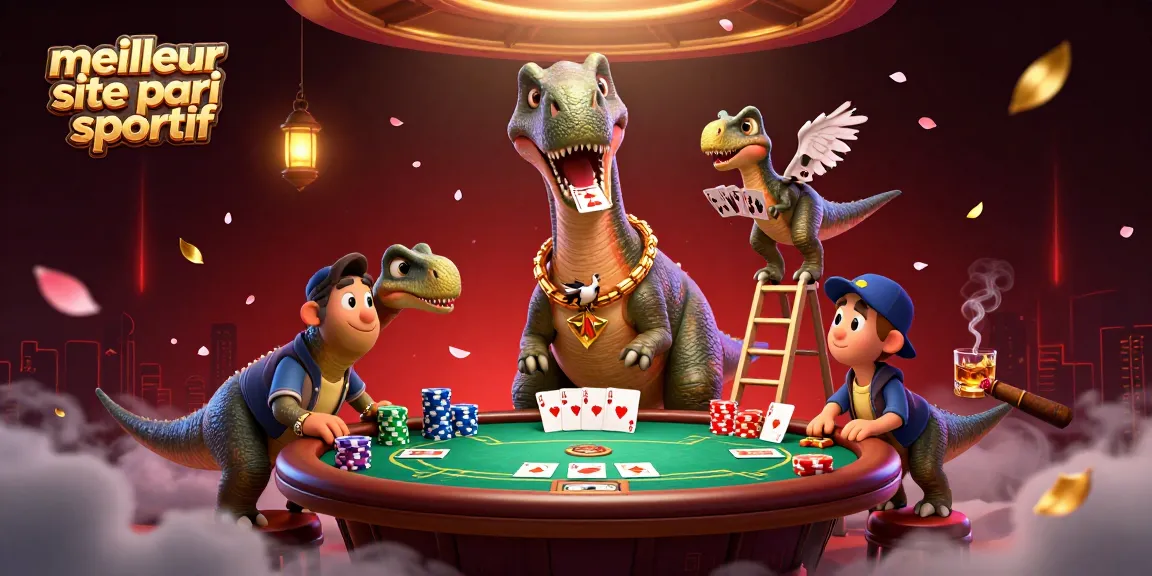 Découvrez le meilleur site de pari sportif avec une illustration de poker dynamique.
