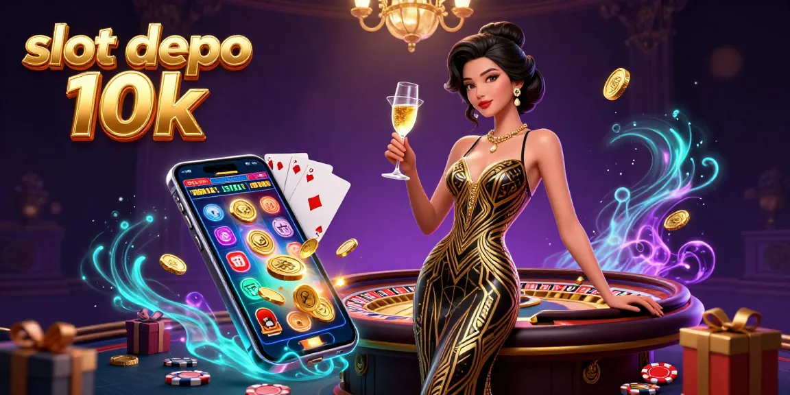 Spin to win with slot depo 10k featuring an elegant Asian woman and rich casino elements.