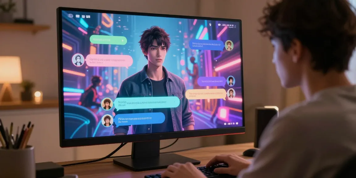 Interactive session showcasing nsfw ai conversations with customizable avatars in a vibrant digital space.