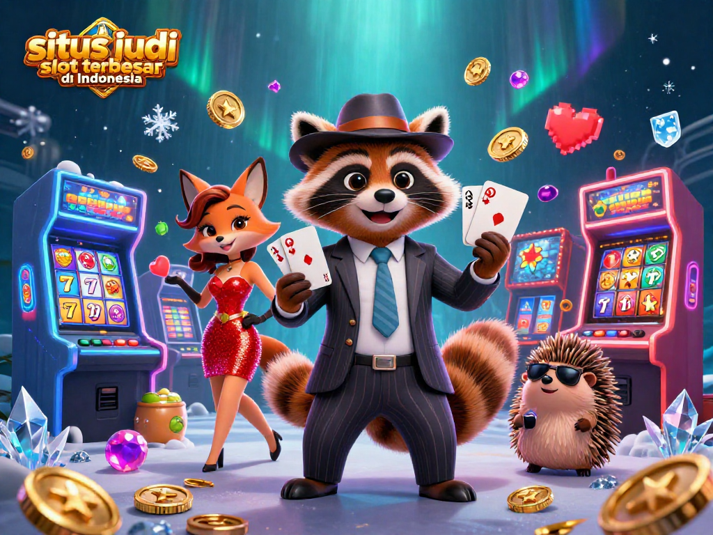 Menangkan pengalaman bermain di situs judi slot terbesar di Indonesia dengan ilustrasi kasino menarik yang penuh warna.