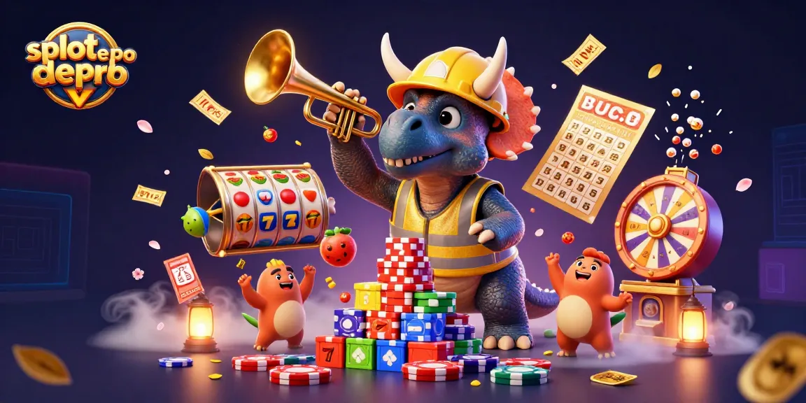 Experience thrilling slot gameplay with slot depo 10rb in this vibrant casino celebration scene.