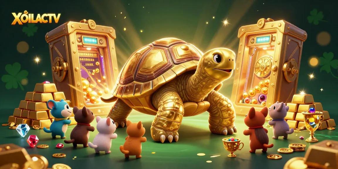 Play exciting games at XOILACTV with a vibrant and detailed casino scene full of treasures.