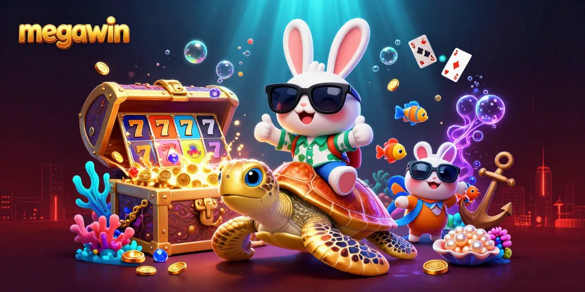 Experience megawin moments with vibrant characters enjoying thrilling slots under the sea.