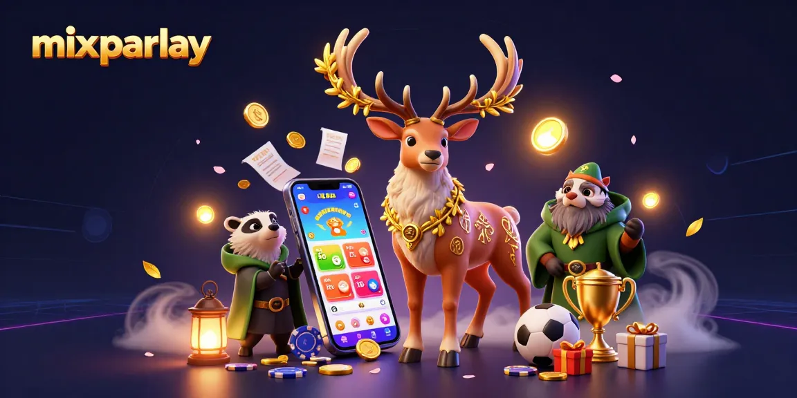Experience the excitement of mix parlay betting with a vibrant 3D illustration of gaming action.
