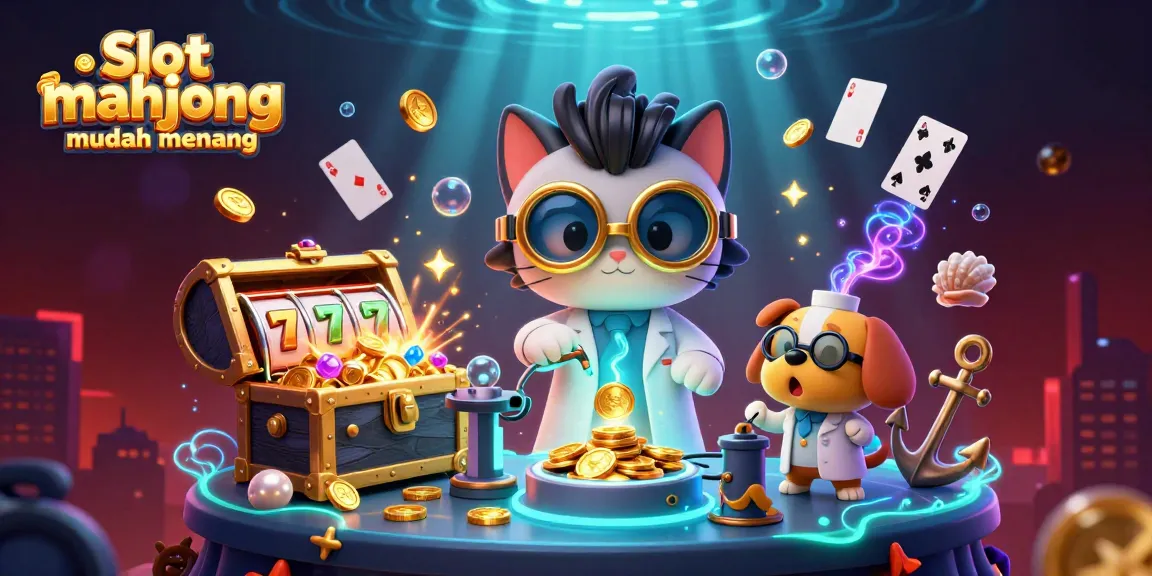 Unlock your fortune with Slot mahjong mudah menang in this vibrant, magical casino scene.