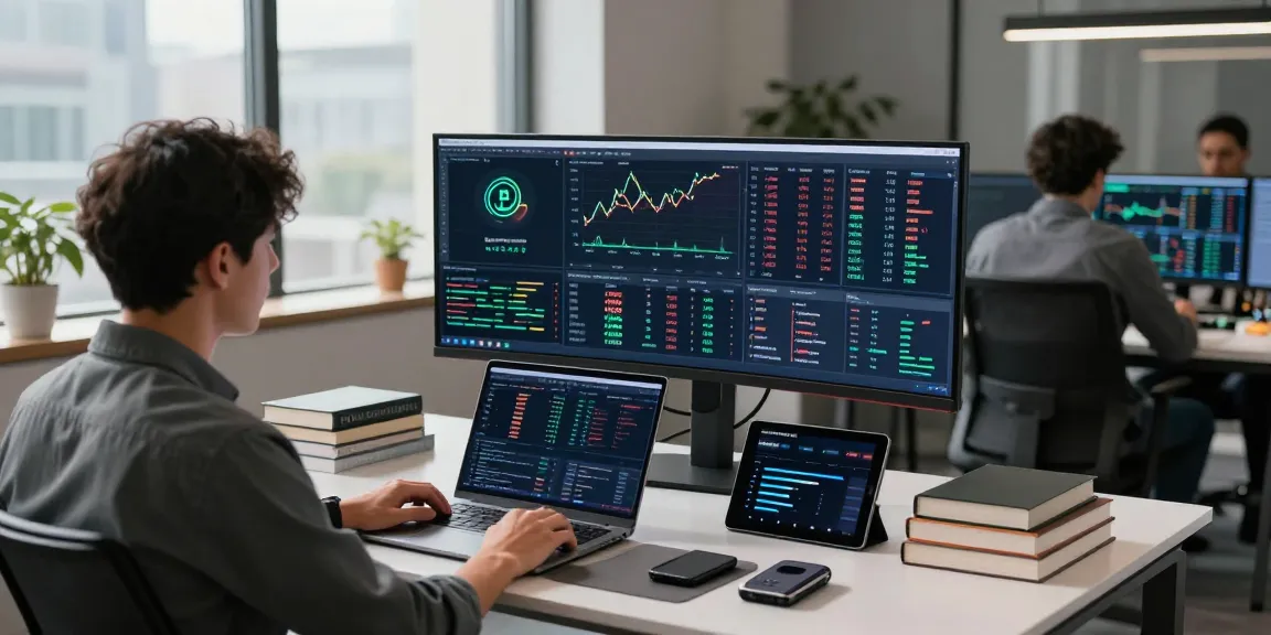 Cricbet99 trading dashboard on multiple screens showcasing real-time cryptocurrency exchange data and DeFi strategies.