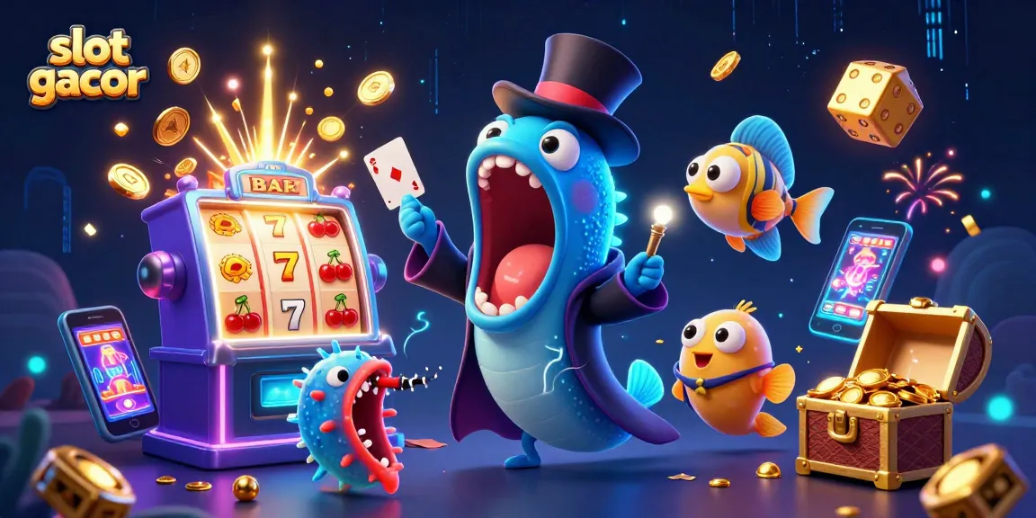 Experience the thrill of slot gacor with this vibrant 3D scene featuring jackpot excitement and magical characters.