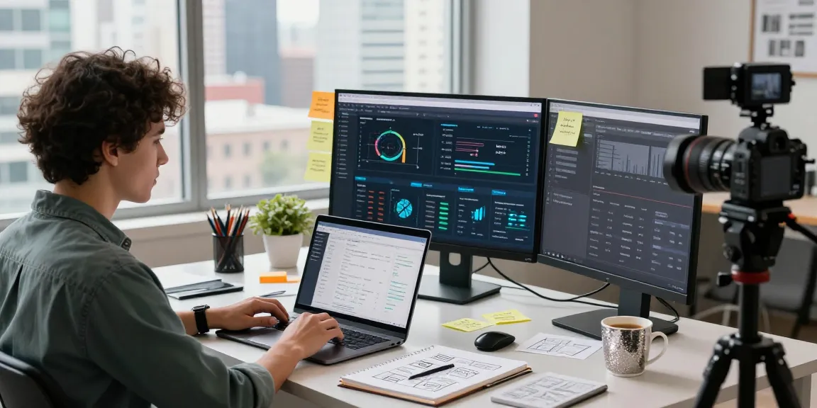Content strategist analyzing kecak4d marketing data in a modern workspace