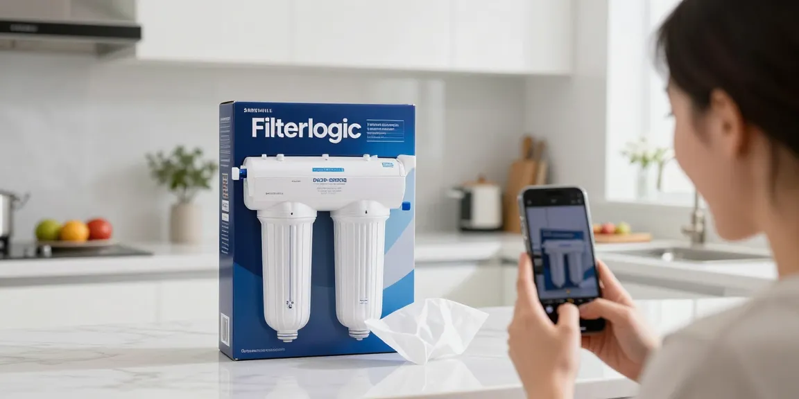 Filterlogic DA29-00003G Refrigerator Water Filter, Replacement for Samsung® DA29-00003B in a product review and online shopping context.