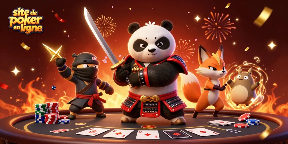 Jouez au poker en ligne avec des personnages dynamiques et des éléments de jeu immersifs.