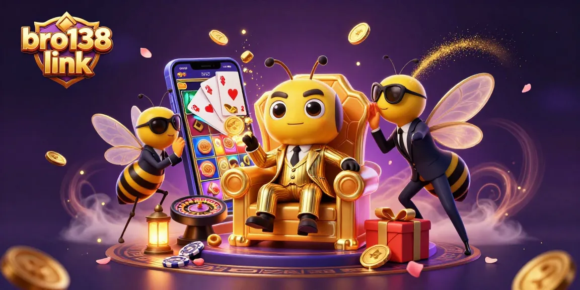 Experience immersive gaming at its best with bro138 link in a vibrant casino-themed illustration.