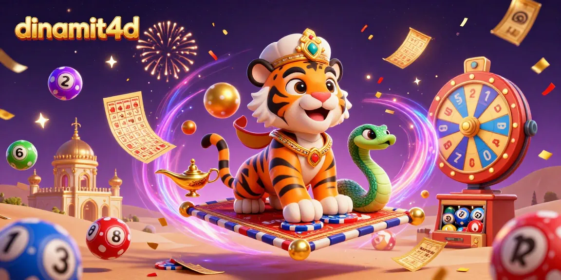 Engage with dinamit4d in an enchanting scene of vibrant lottery games and casino magic.