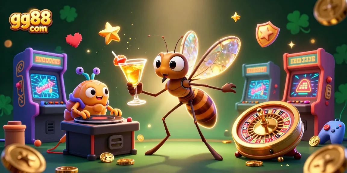 Experience excitement at gg88 com with a vibrant casino scene featuring a lively mascot and dynamic gaming elements.