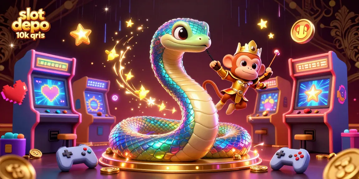 Experience the fun of slot depo 10k qris with vibrant gaming elements and characters.
