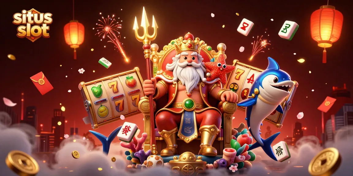 Experience thrilling action with situs slot reels and characters amid a vibrant casino scene.