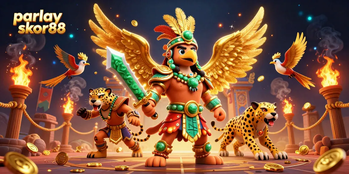 Betting challenges and wins with parlay skor88 in a vibrant 3D casino scene.