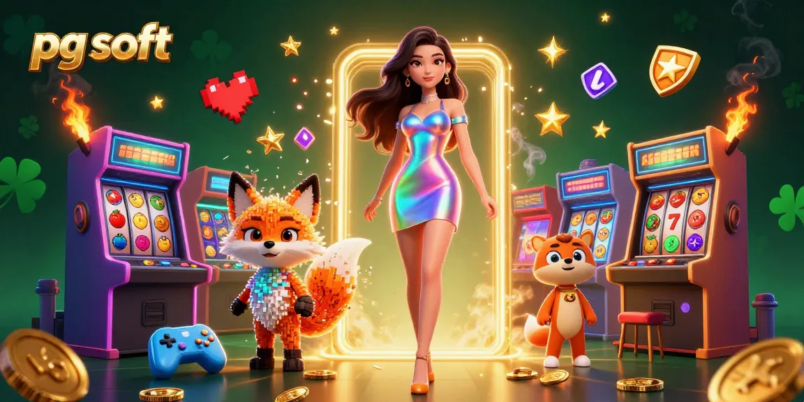 Experience the thrill of pg soft slots with colorful 3D characters and arcade elements in dynamic casino style.