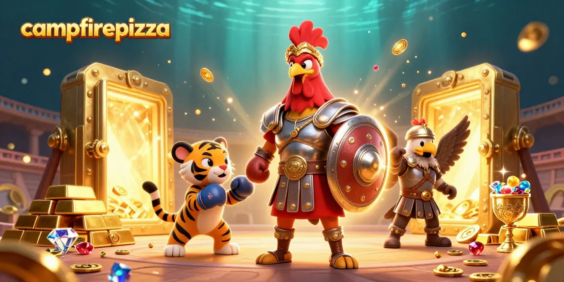 Menggali keseruan dalam dunia taruhan di campfirepizza dengan ilustrasi strategis pengganda jackpot dan simbol permainan.