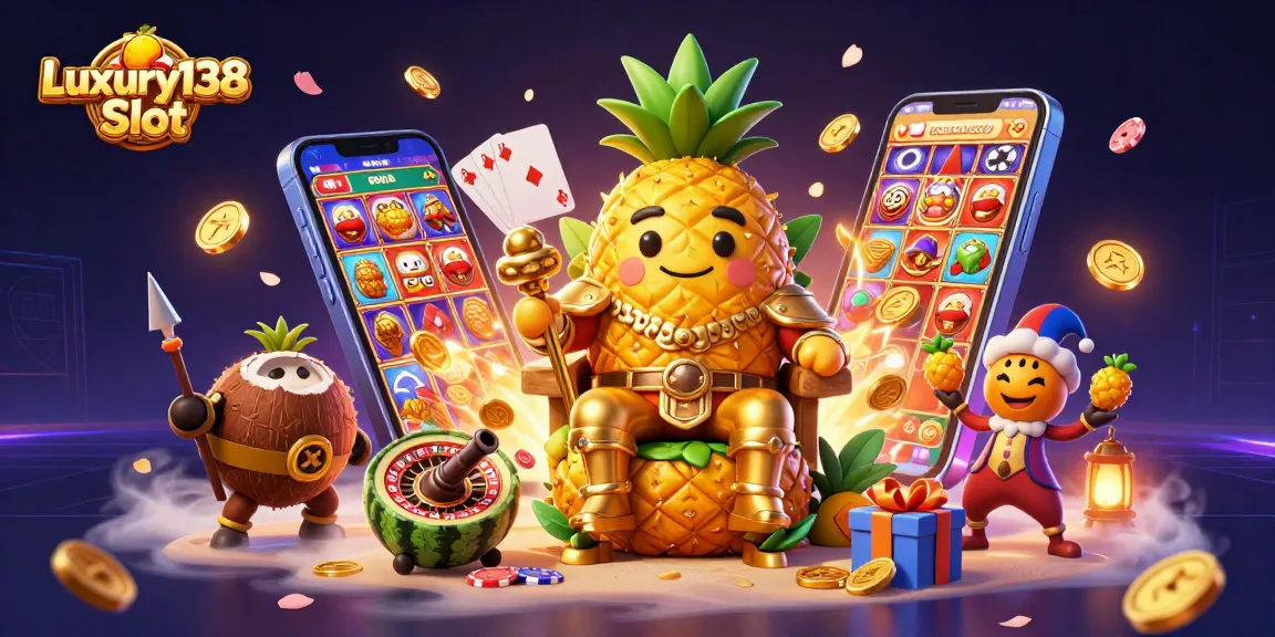Experience the thrill of the Luxury138 Slot in a vibrant casino scene with dynamic game elements.