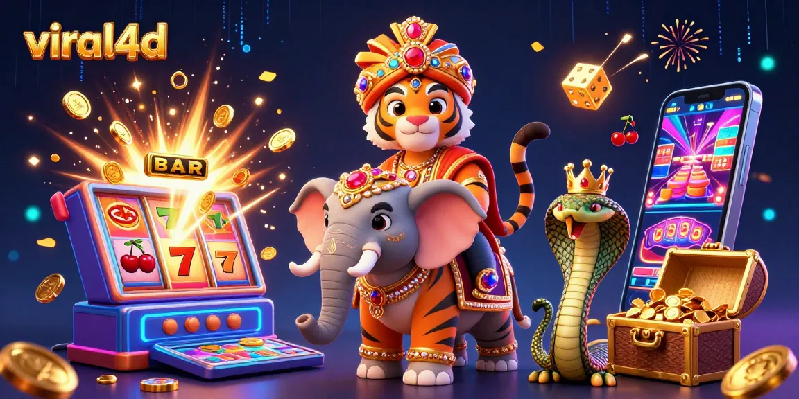 Menangkan jackpot di Viral4D dengan raja maharaja dan mesin slot yang berkilauan.