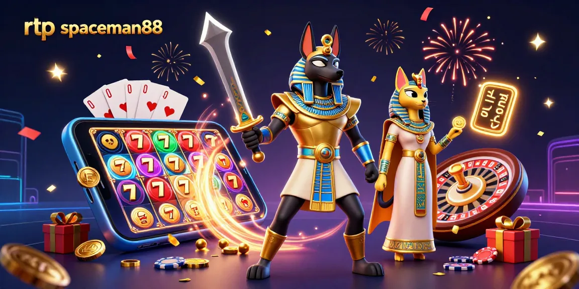 Spin to win with rtp spaceman88 in a vibrant 3D casino scene filled with gold coins and lucky elements.