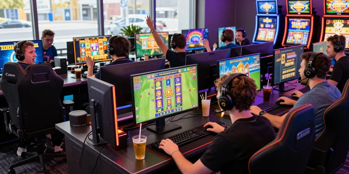 Players engaged in online gaming at raja328, showcasing excitement and gaming variety.